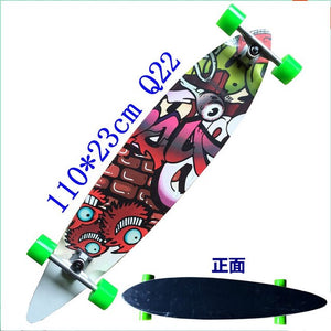 New Style Longboard Complete 117cm 110cm 107cm 93cm Surfboard Old School Cruiser single kick Skateboard Complete