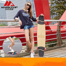Load image into Gallery viewer, MARKTOP 9.5&quot;*48&quot; Completed Pro Longboard Deck Canadian Maple Flat Plate Skateboard Deck With Trucks Long Board Dancing Board