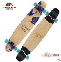 Load image into Gallery viewer, MARKTOP 9.5&quot;*48&quot; Completed Pro Longboard Deck Canadian Maple Flat Plate Skateboard Deck With Trucks Long Board Dancing Board
