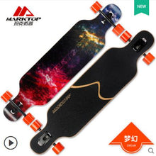 Load image into Gallery viewer, MARKTOP Professional Complete Longboard Skateboard 41&quot;x9.25&quot; 8 layers Canadian Maple Four Wheels Cruiser Street Deck Skate Board