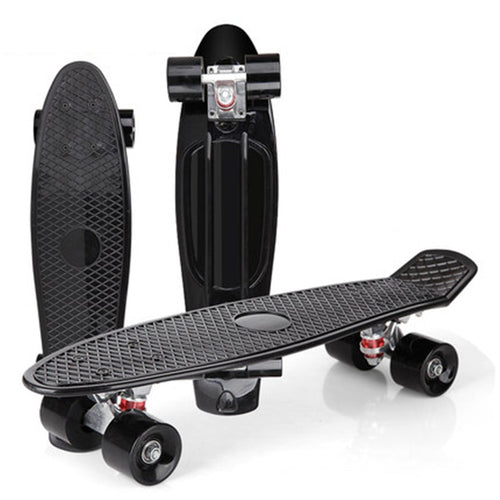 Color Single Rocker Skate Board Four Wheels Mini Cruiser Skateboard Small Fish Plate Outdoor For Adult Kids Step Transport IE01