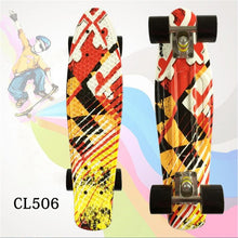 Load image into Gallery viewer, Mini Cruiser Skateboard LED Light Four Wheel Skate Board Adult&amp;children Tablas De Skate Board Loaded Skateboard Complete