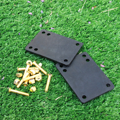 Skateboard 3mm Rubber Gasket 29mm Golden Riserpad Bolts Skateboard Parts Double Rocker Parts