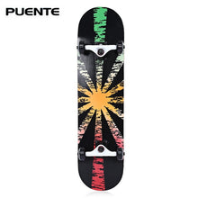 Load image into Gallery viewer, PUENTE 602 ABEC - 9 Four-Wheel Double Snubby Maple Skateboard 5 Inches 5V Magnesium Aluminum Alloy Truck
