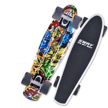 Load image into Gallery viewer, PP Small Fish Plate Four Wheels Cruiser Skateboard Brush Street Skate Board Outdoor Sports Adult Youth Kid Step Transport IE04
