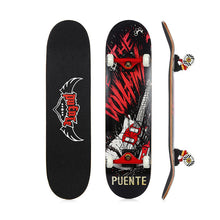 Load image into Gallery viewer, PUENTE 608 ABEC - 9 Adult Four-wheel Skate Board Double Snubby Maple Skateboard Long Board 4 Colors
