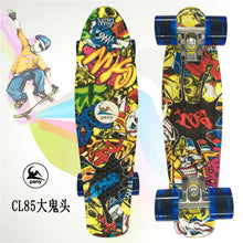 Load image into Gallery viewer, Colorful Penny Board 22 Inch Cruiser Skateboard Complete banana Board for Kids Skateboarding Mini rocket board