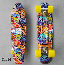 Load image into Gallery viewer, Colorful Penny Board 22 Inch Cruiser Skateboard Complete banana Board for Kids Skateboarding Mini rocket board