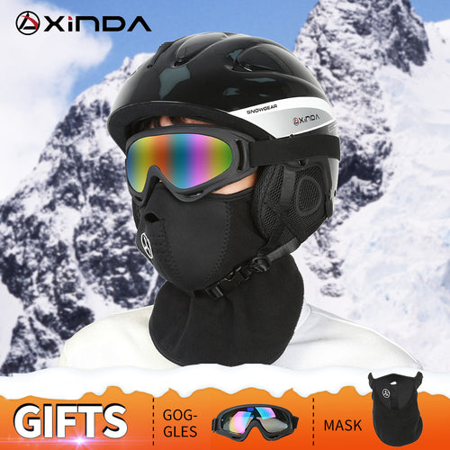 Xinda Professional Ski Helmet Skateboard Integrally-molded  Warm Helmet Cycling Helmet For Men and Women Snowboard Snow Helmet