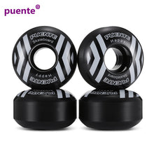 Load image into Gallery viewer, PUENTE 52mm PU Skateboard Wheels Durable Impact Resistance High-Elastic Skateboard Wheel 4pcs